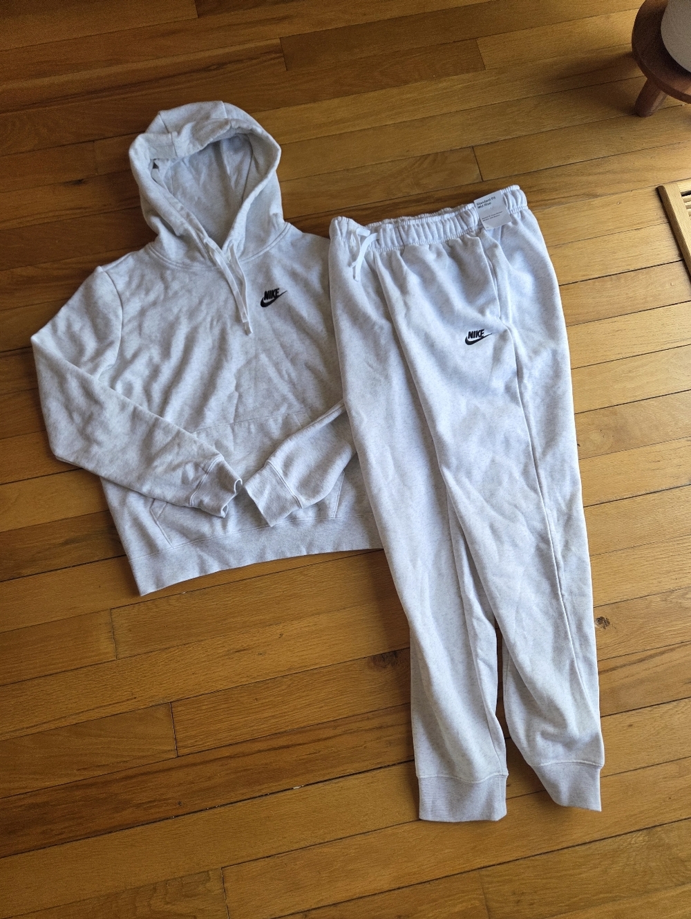 Nike Light‎ Gray Pullover Hoodie & Joggers Set Top NWOT Bottoms NWT Size S